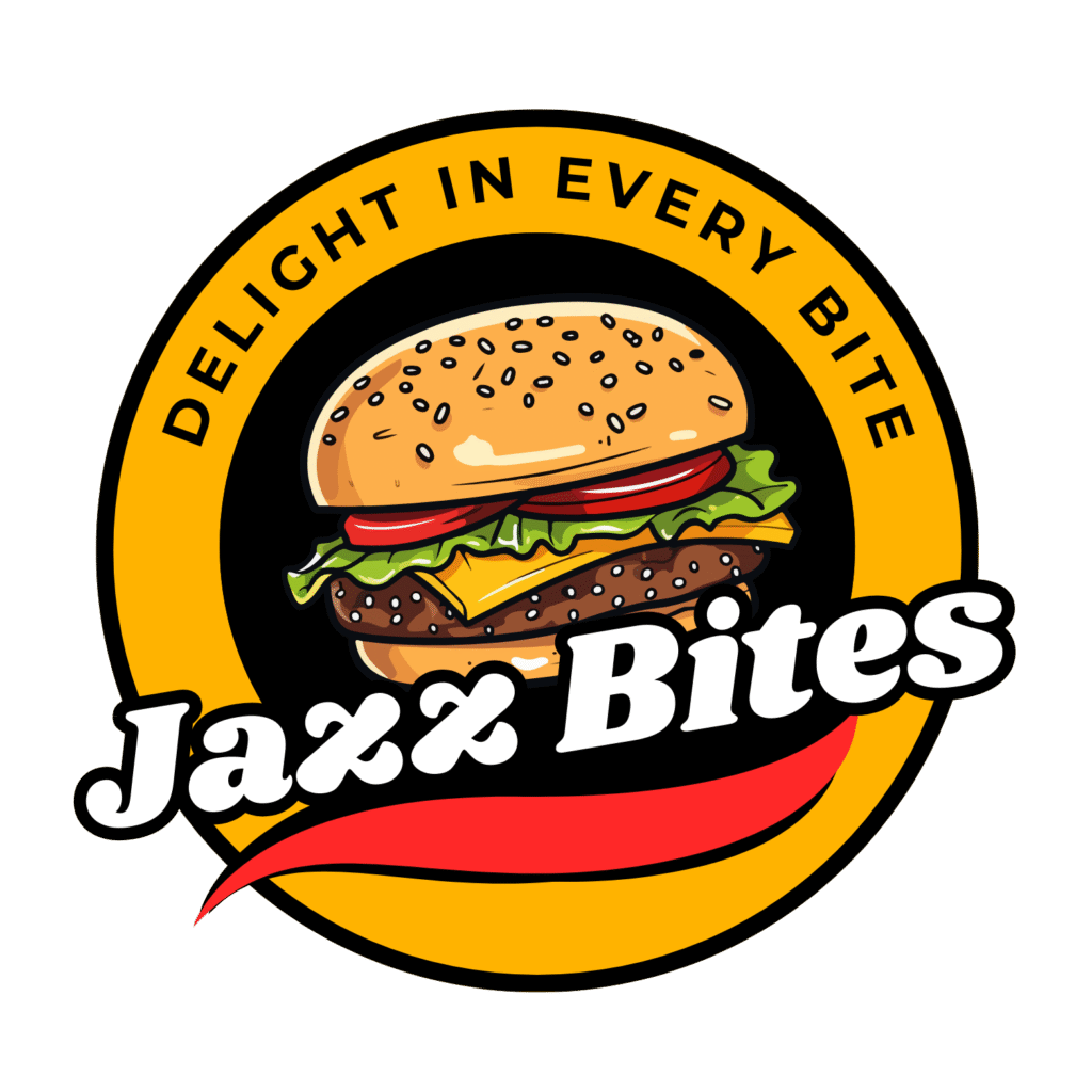 Home brown and black circle illustrated burger pizza logo (11)